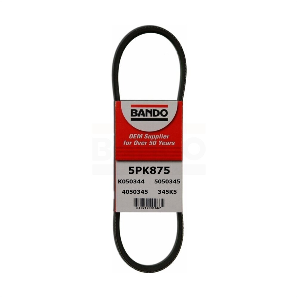 Accessory Drive Belt BAN-5PK875 For Subaru Impreza Chevrolet Forester Pontiac Cobalt G5 Saturn Ion