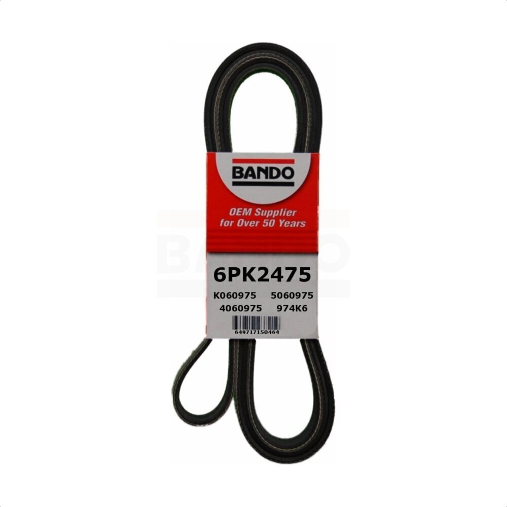 Accessory Drive Belt BAN-6PK2475 For GMC K1500 C1500 C2500 Ford Crown Victoria K2500