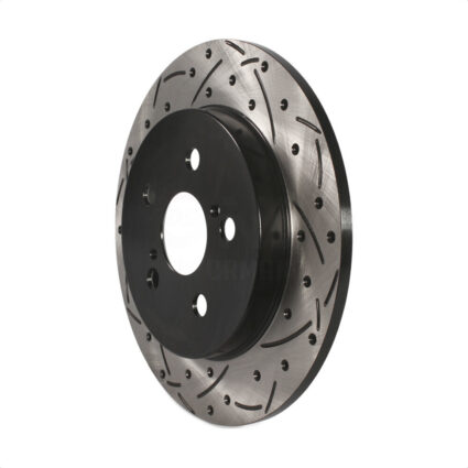 Rear Coated Drilled Slotted Disc Brake Rotor (1 Piece Only) DS1-580704 For Toyota Corolla Matrix