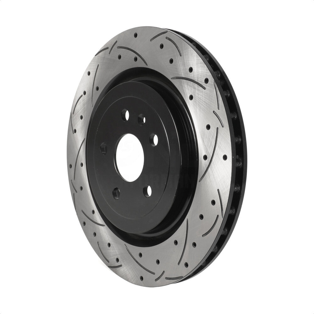 Rear Coated Drilled Slotted Disc Brake Rotor (1 Piece Only) DS1-580712 For Chevrolet Camaro Cadillac