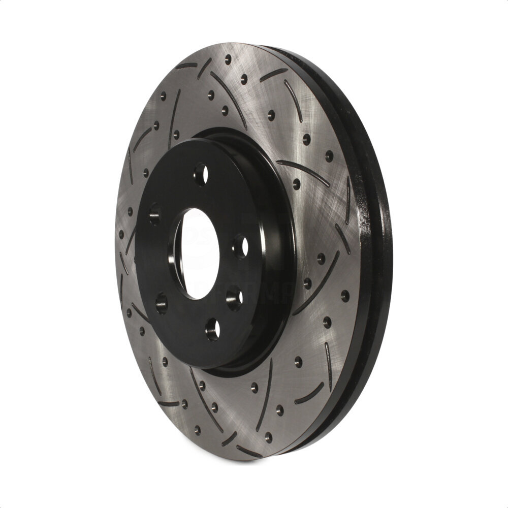Front Coated Drilled Slotted Disc Brake Rotor (1 Piece Only) DS1-580770 For Chevrolet Cruze Sonic EV