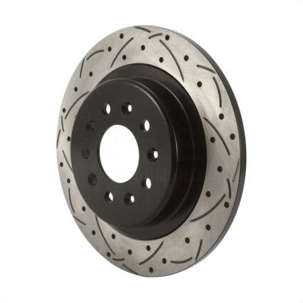 Rear Coated Drilled Slotted Disc Brake Rotor (1 Piece Only) DS1-582032 For Buick Envision
