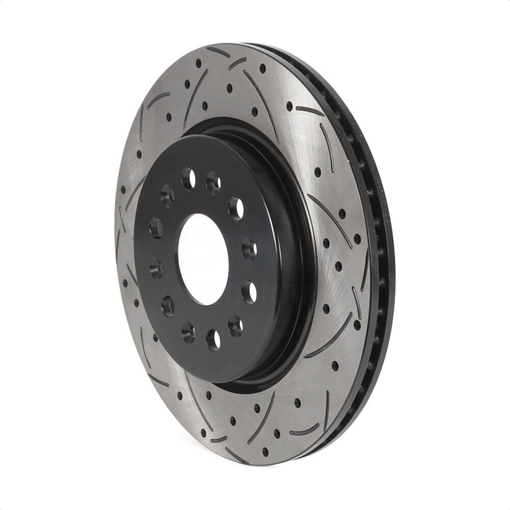 Rear Coated Drilled Slotted Disc Brake Rotor (1 Piece Only) DS1-582060 For Chevrolet Cadillac XT5