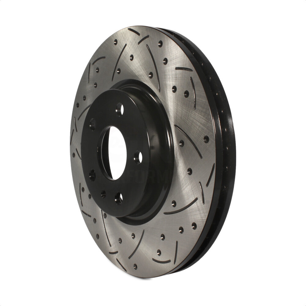 Front Coated Drilled Slotted Disc Brake Rotor (1 Piece Only) DS1-681014 For Ford Fusion Lincoln MKZ