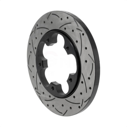 Rear Coated Drilled Slotted Disc Brake Rotor (1 Piece Only) DS1-681939 For Ford Transit-250 HD