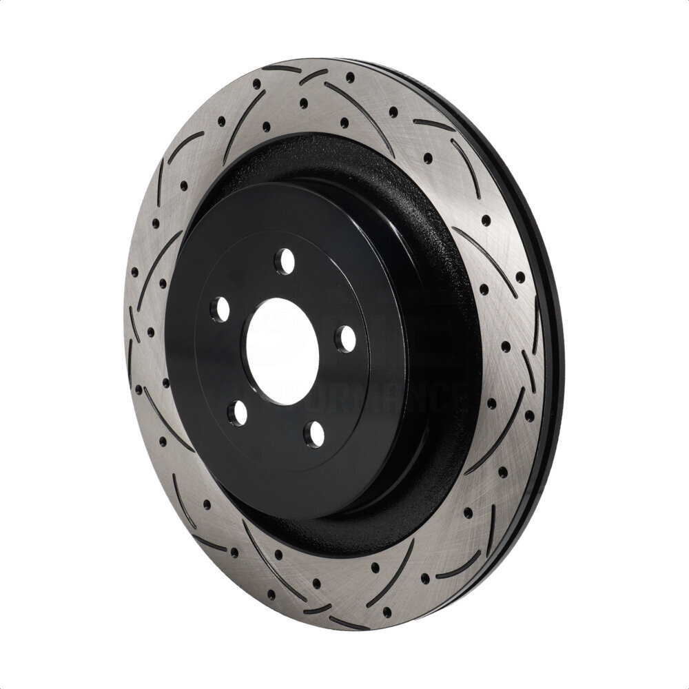 Rear Coated Drilled Slotted Disc Brake Rotor (1 Piece Only) DS1-682745 For Ford Edge Lincoln