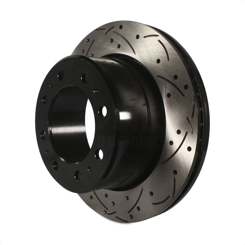 Rear Coated Drilled Slotted Disc Brake Rotor (1 Piece Only) DS1-780733 For Ram 2500 3500 1500 Dodge