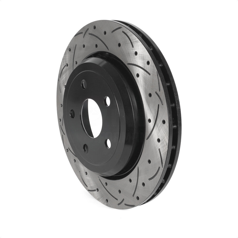 Rear Coated Drilled Slotted Disc Brake Rotor (1 Piece Only) DS1-780961 For Jeep Grand Cherokee Dodge