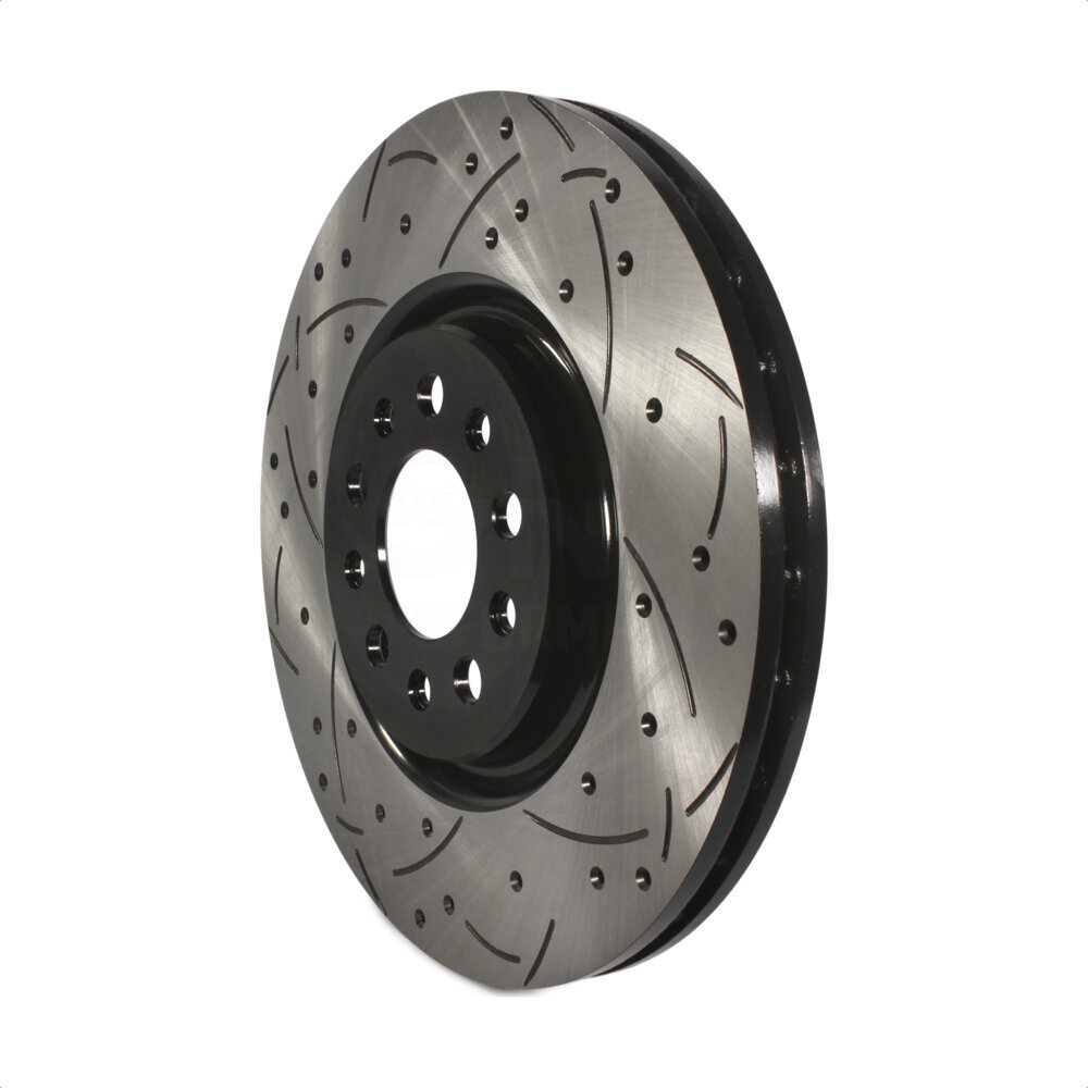 Front Coated Drilled Slotted Disc Brake Rotor (1 Piece Only) DS1-781768 For Jeep Cherokee Chrysler