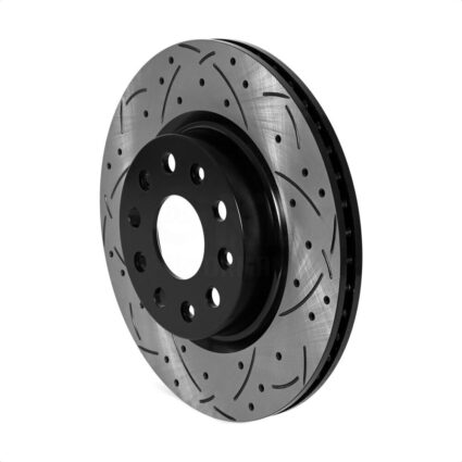 Front Coated Drilled Slotted Disc Brake Rotor (1 Piece Only) DS1-782320 For Jeep Wrangler