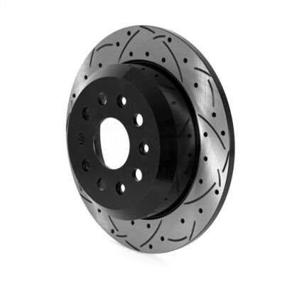 Rear Coated Drilled Slotted Disc Brake Rotor (1 Piece Only) DS1-782485 For Jeep Wrangler