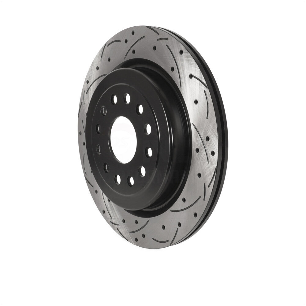 Rear Coated Drilled Slotted Disc Brake Rotor (1 Piece Only) DS1-782497 For Ram 1500