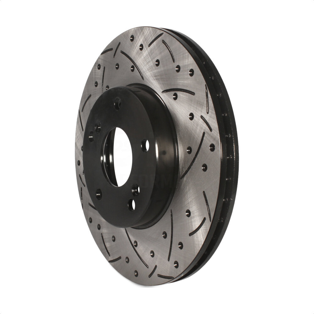 Front Coated Drilled Slotted Disc Brake Rotor (1 Piece Only) DS1-96711 For Honda Civic Accord Acura