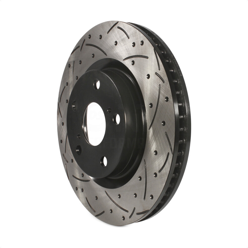 Front Coated Drilled Slotted Disc Brake Rotor (1 Piece Only) DS1-980470 For Toyota RAV4 Camry Matrix