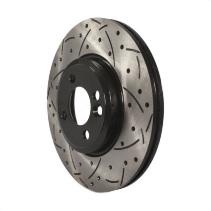 Front Coated Drilled Slotted Disc Brake Rotor (1 Piece Only) DS1-980605 For Mini Cooper Countryman