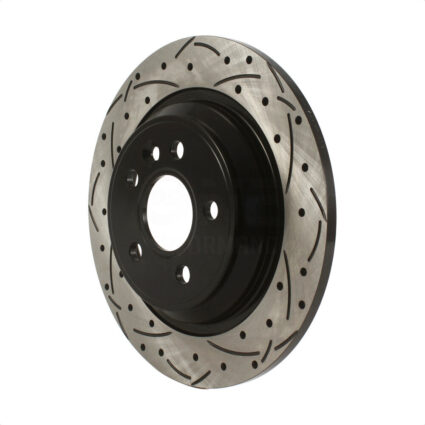Rear Coated Drilled Slotted Disc Brake Rotor (1 Piece Only) DS1-980607 For Volvo XC70 S60 V60 S80