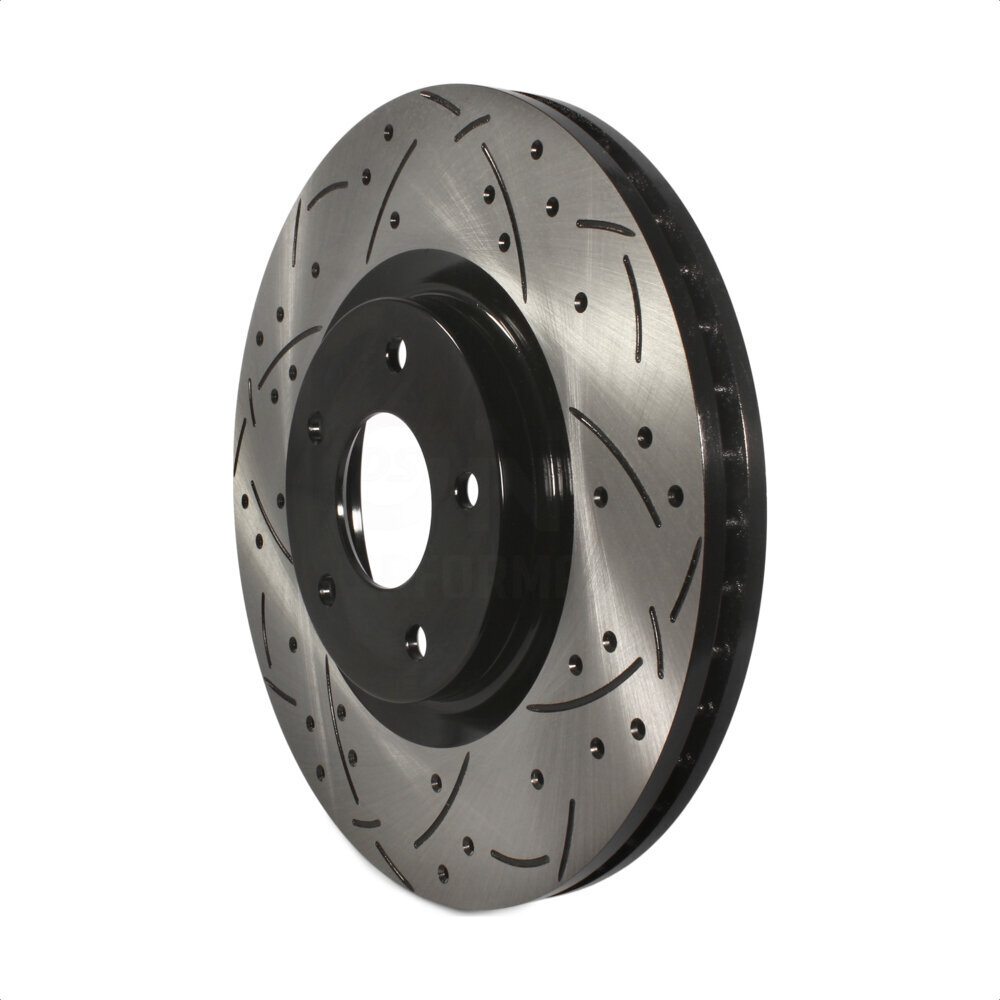 Front Coated Drilled Slotted Disc Brake Rotor (1 Piece Only) DS1-980638 For Nissan Sentra Juke