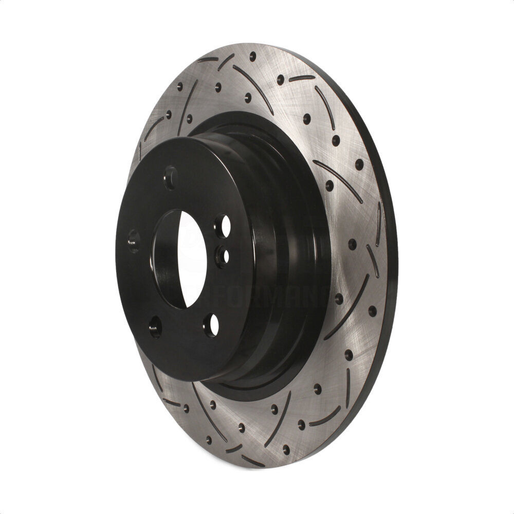 Rear Coated Drilled Slotted Disc Brake Rotor (1 Piece Only) DS1-980729 For Mercedes-Benz C300 C250
