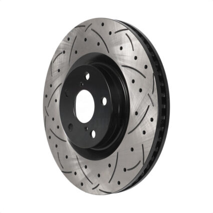 Front Right Coated Drilled Slotted Disc Brake Rotor (1 Piece Only) DS1-980917 For Lexus IS300 IS350