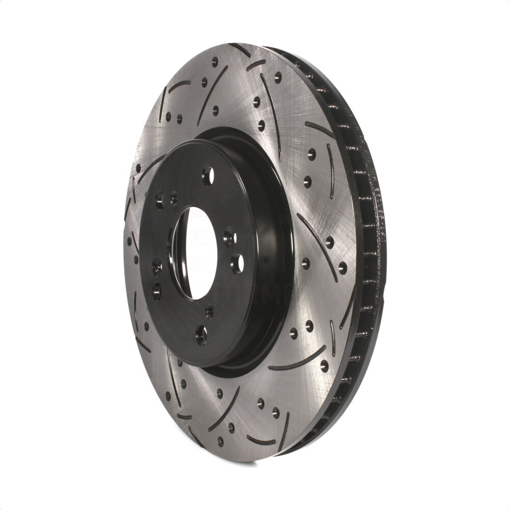 Front Coated Drilled Slotted Disc Brake Rotor (1 Piece Only) DS1-981022 For Honda Accord Civic