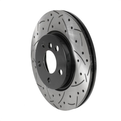 Front Coated Drilled Slotted Disc Brake Rotor (1 Piece Only) DS1-981823 For Mini Cooper Clubman
