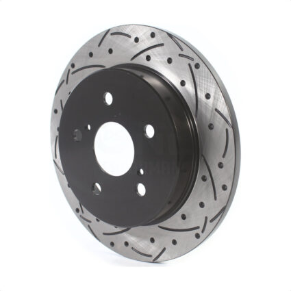 Rear Coated Drilled Slotted Disc Brake Rotor (1 Piece Only) DS1-982045 For Toyota RAV4 Camry Lexus