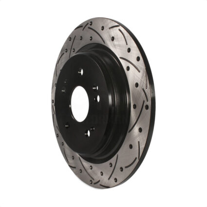 Rear Coated Drilled Slotted Disc Brake Rotor (1 Piece Only) DS1-982054 For Honda CR-V Acura TLX