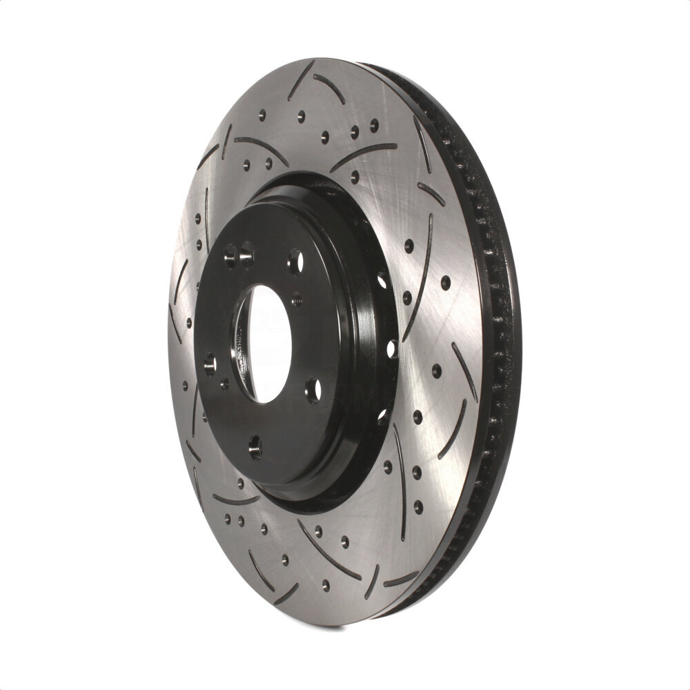 Front Coated Drilled Slotted Disc Brake Rotor (1 Piece Only) DS1-982055 For Honda Civic Accord Acura