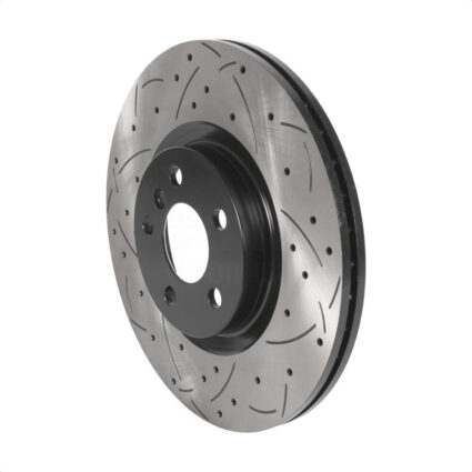 Front Coated Drilled Slotted Disc Brake Rotor (1 Piece Only) DS1-982128 For BMW X1 Mini Cooper X2