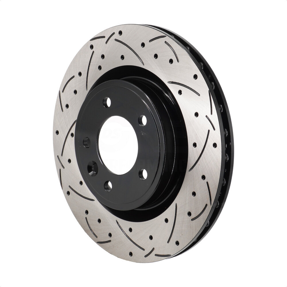 Rear Coated Drilled Slotted Disc Brake Rotor (1 Piece Only) DS1-982437 For Land Rover Range Sport