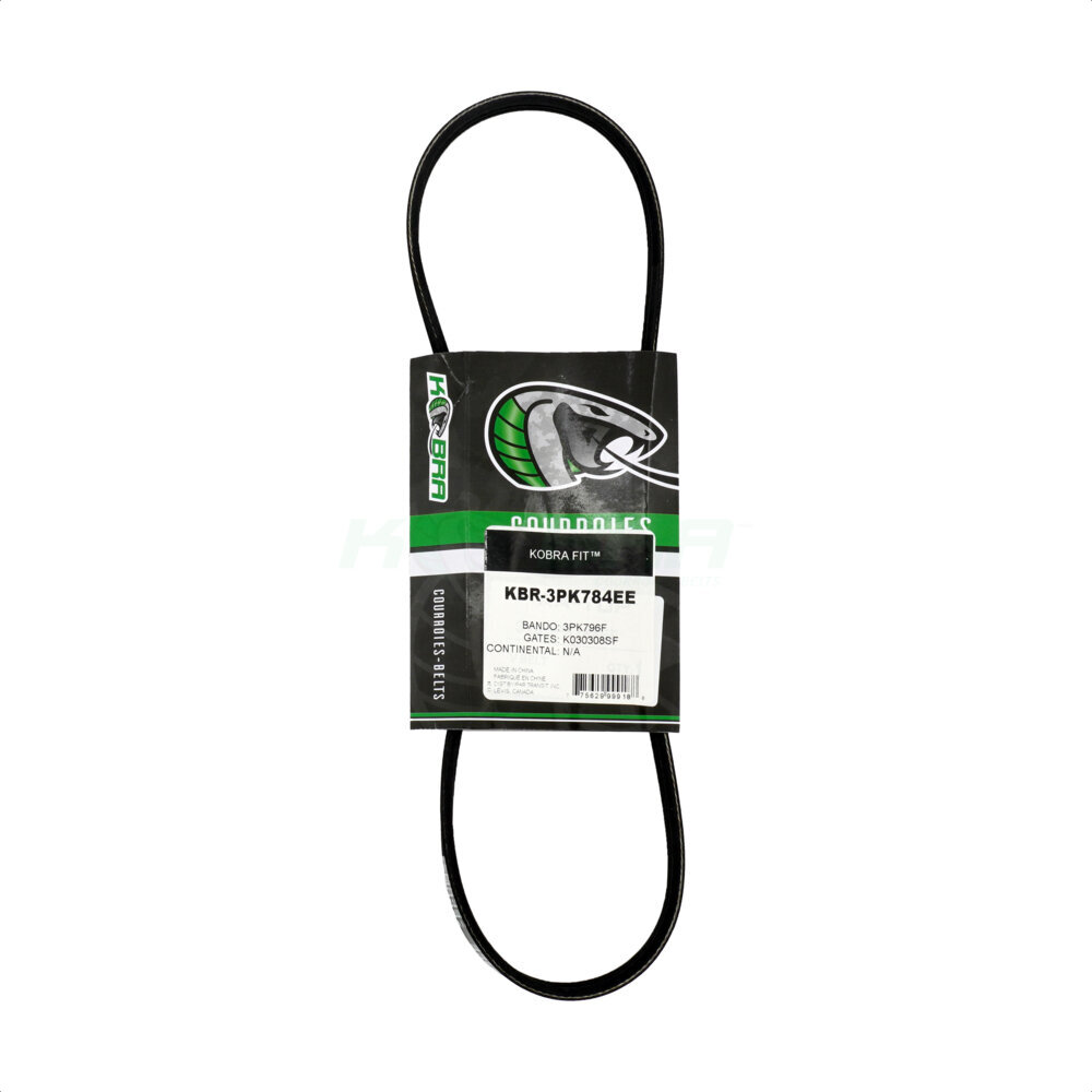 Water Pump Serpentine Belt KBR-3PK784EE For Hyundai Sonata Kia Optima