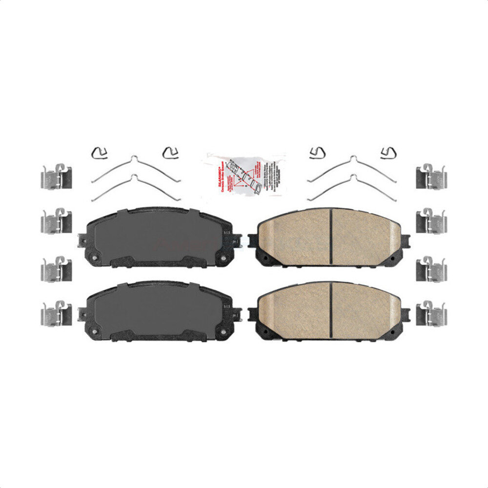 Front Ceramic Disc Brake Pads NWF-PRC1843 For 2014-2023 Jeep Cherokee With Dual Piston Caliper
