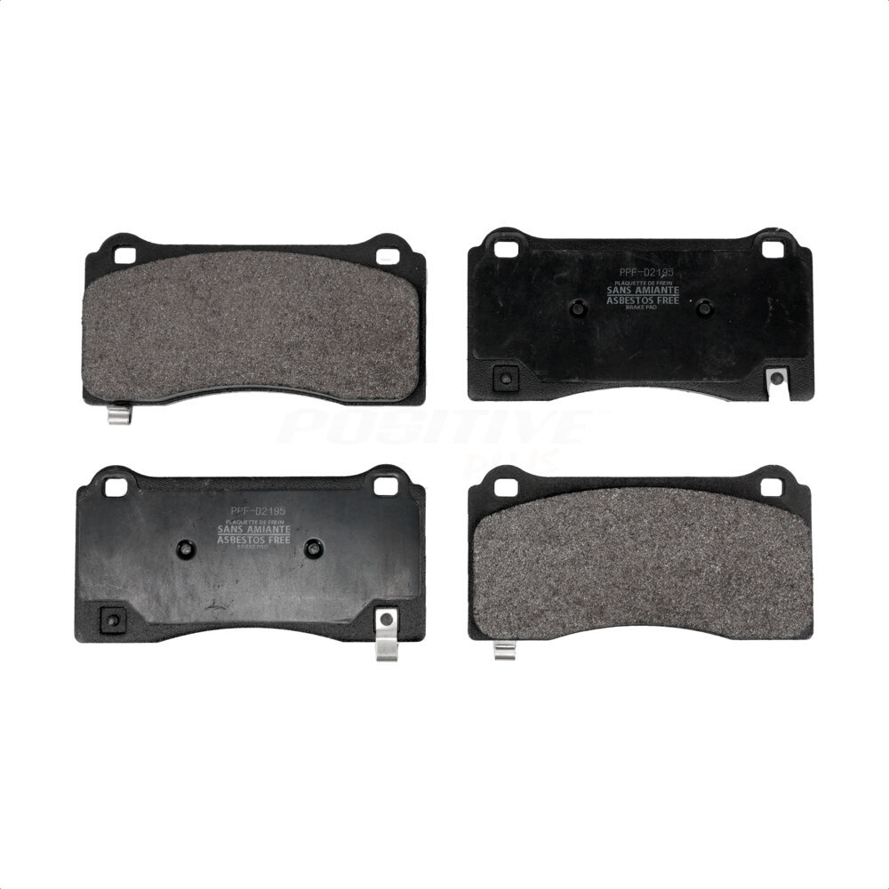 Front Semi-Metallic Disc Brake Pads PPF-D2195 For 2017-2023 Tesla 3 With Gray Painted Calipers