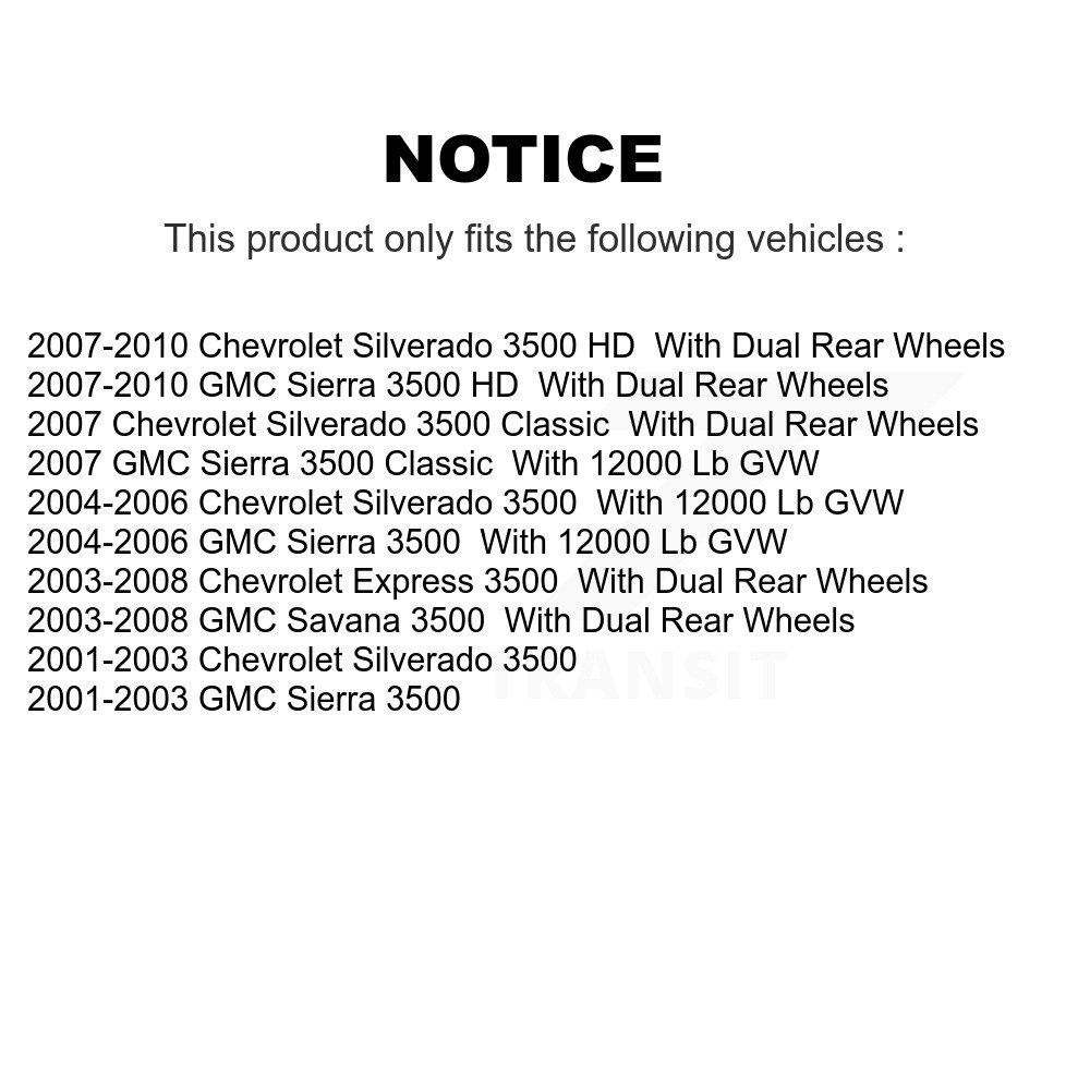 Rear Coated Disc Brake Rotor (1 Piece Only) GCR-56992 For Chevrolet GMC Express 3500 Savana Sierra - Image 2