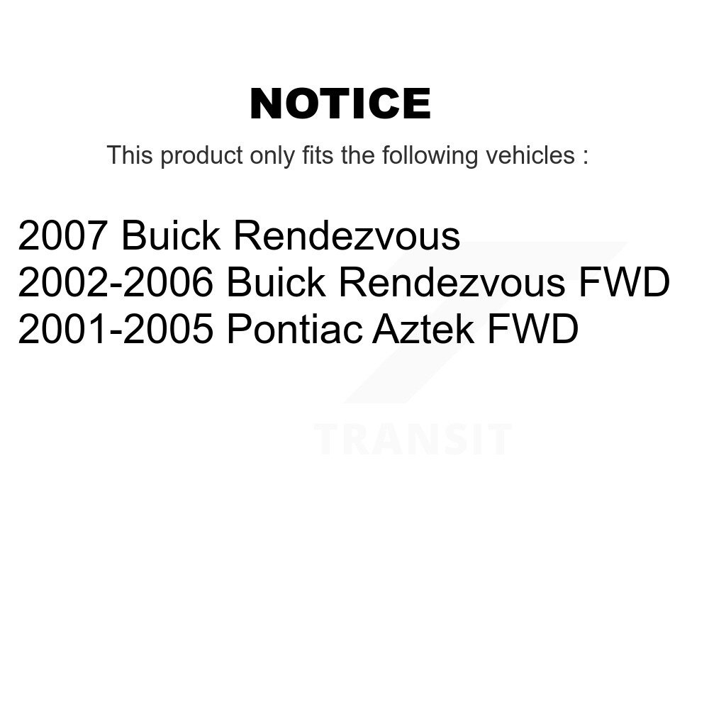 Front Coated Disc Brake Rotor (1 Piece Only) GCR-56998 For Buick Rendezvous Pontiac Aztek - Image 2