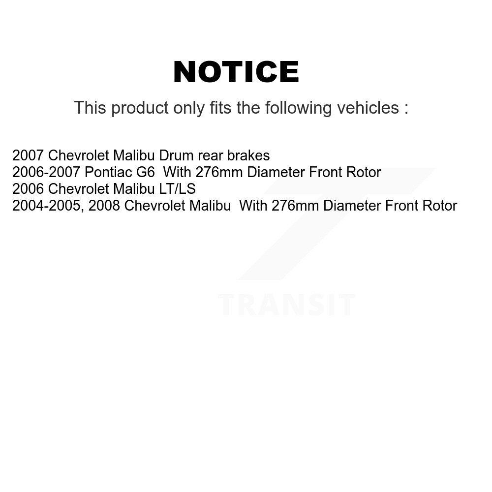 Front Coated Disc Brake Rotor (1 Piece Only) GCR-580244 For Chevrolet Malibu Pontiac G6 - Image 2
