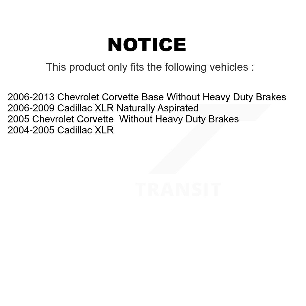 Front Coated Disc Brake Rotor (1 Piece Only) GCR-580253 For Chevrolet Corvette Cadillac XLR - Image 2
