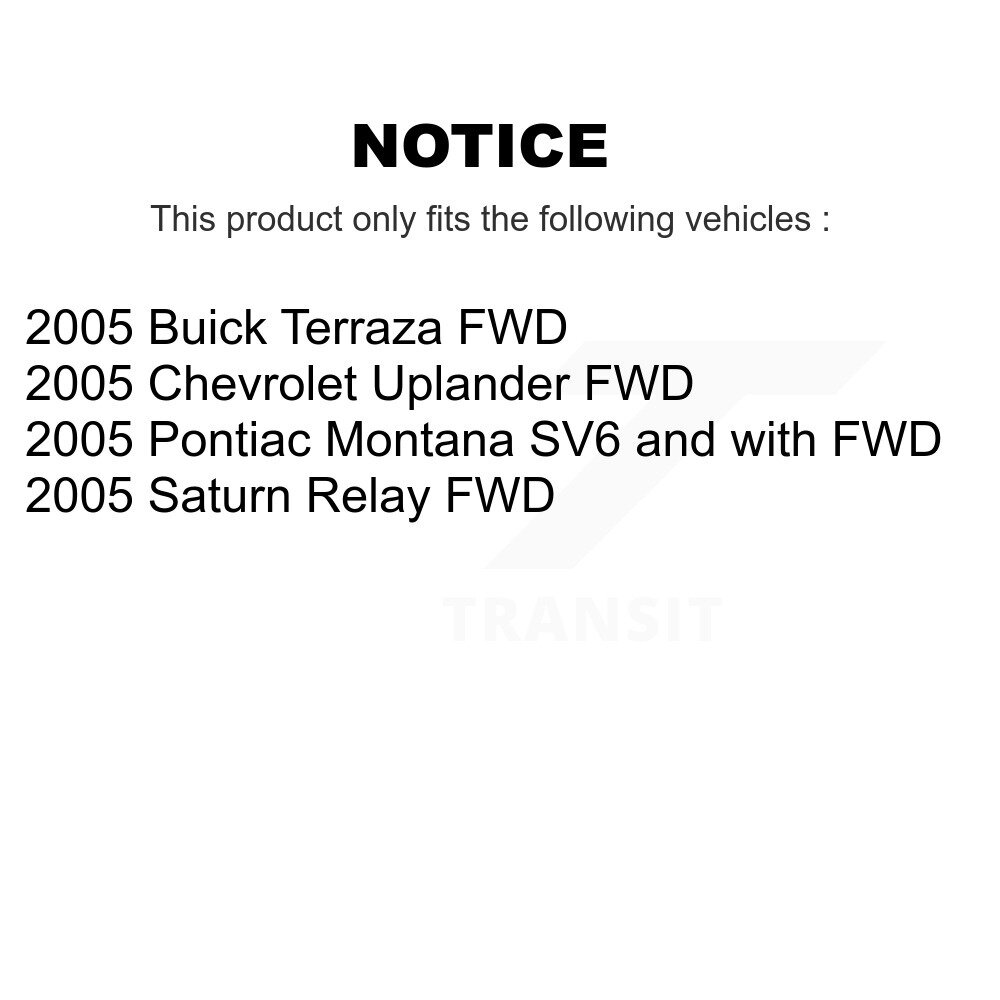Rear Coated Disc Brake Rotor (1 Piece Only) GCR-580299 For Pontiac Montana Chevrolet Uplander Buick - Image 2