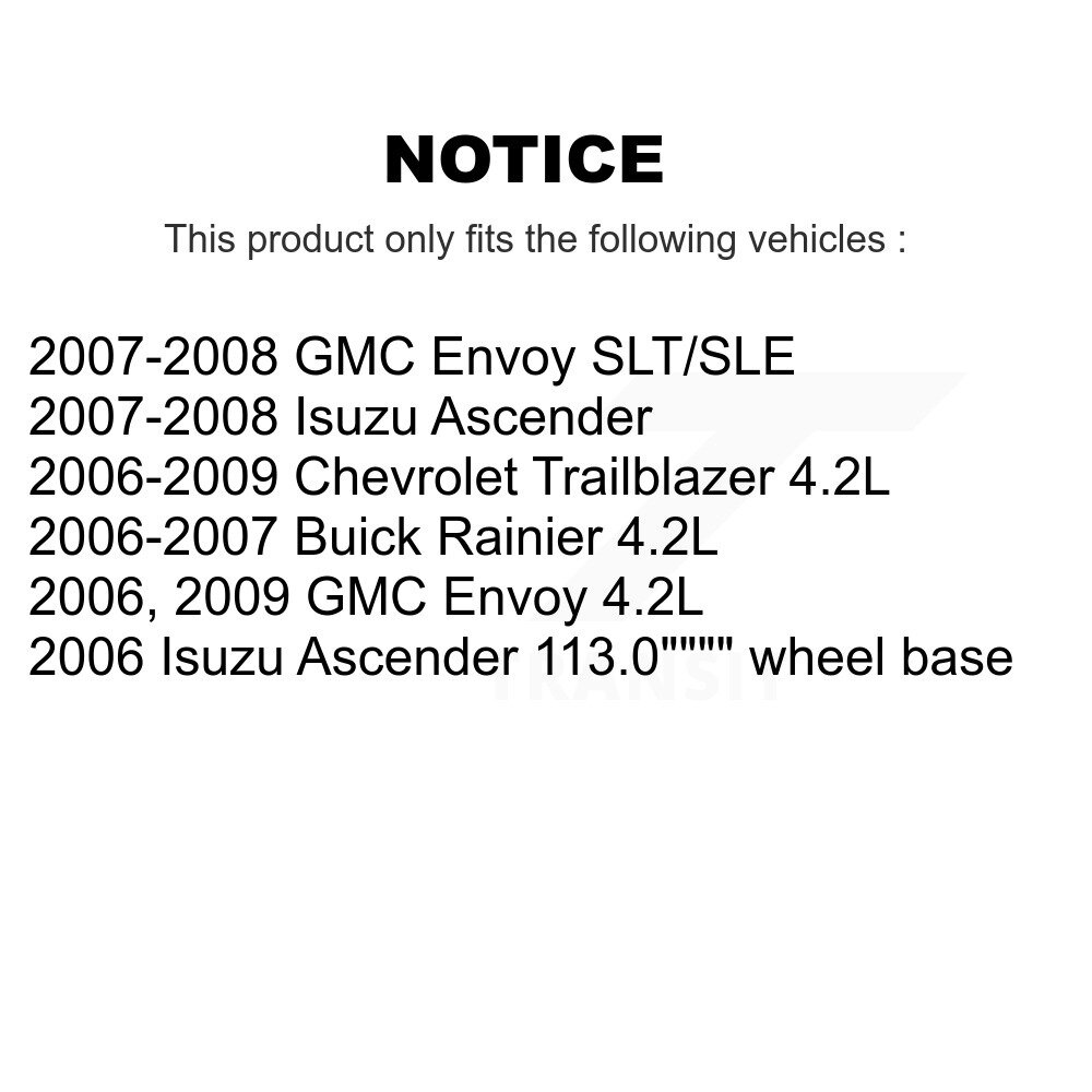 Front Coated Disc Brake Rotor (1 Piece Only) GCR-580359 For Chevrolet Trailblazer GMC Envoy Buick - Image 2