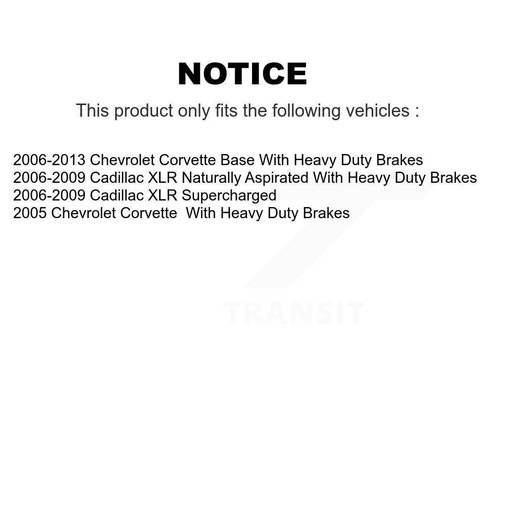 Rear Coated Disc Brake Rotor (1 Piece Only) GCR-580386OE For Chevrolet Corvette Cadillac XLR - Image 2