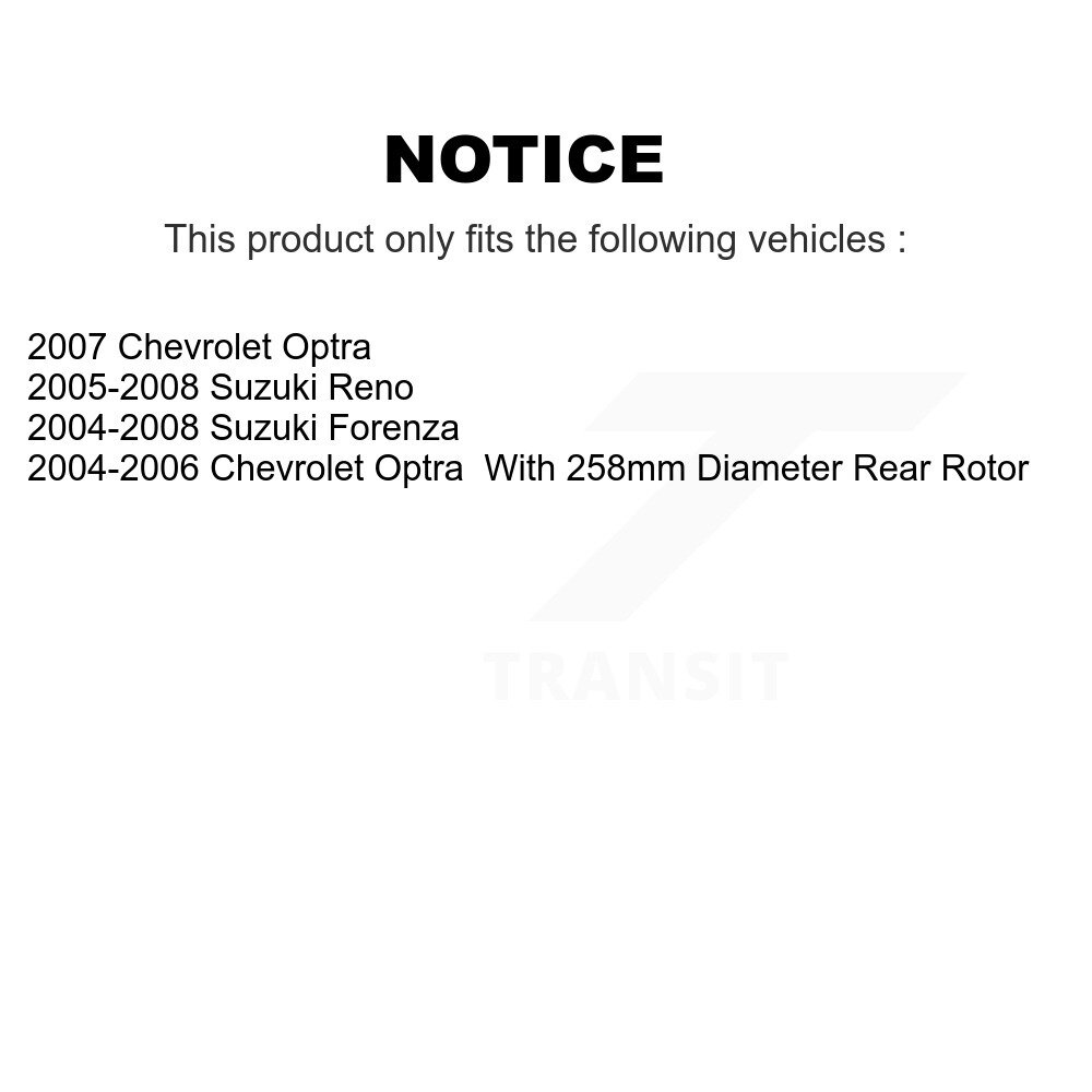 Rear Coated Disc Brake Rotor (1 Piece Only) GCR-580409 For Chevrolet Optra Suzuki Forenza Reno - Image 2