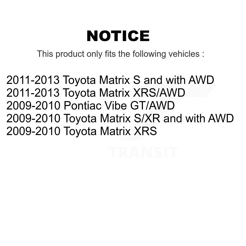 Rear Coated Disc Brake Rotor (1 Piece Only) GCR-580705 For Toyota Matrix Pontiac Vibe - Image 2