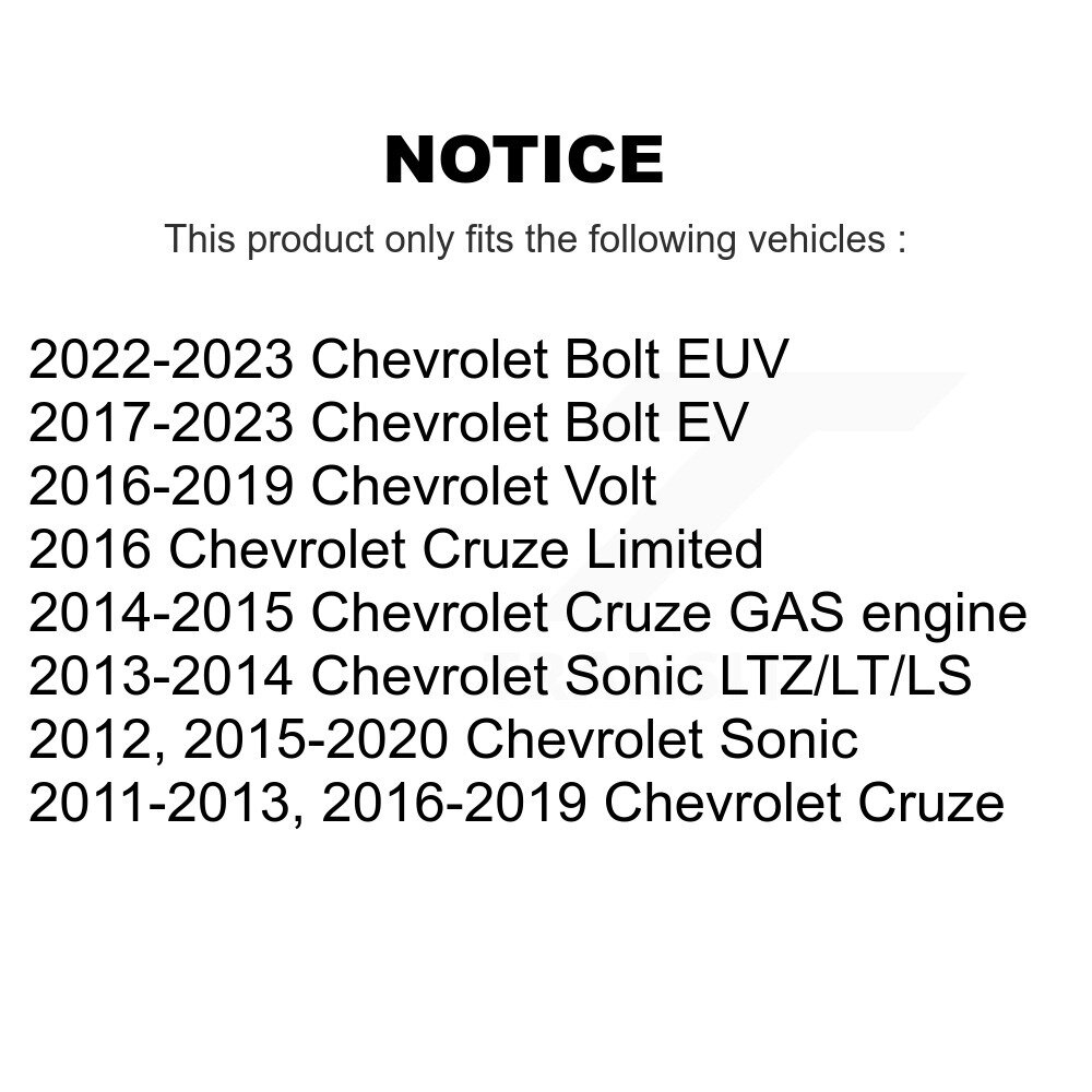 Front Coated Disc Brake Rotor (1 Piece Only) GCR-580770 For Chevrolet Cruze Sonic Bolt EV EUV Volt - Image 2