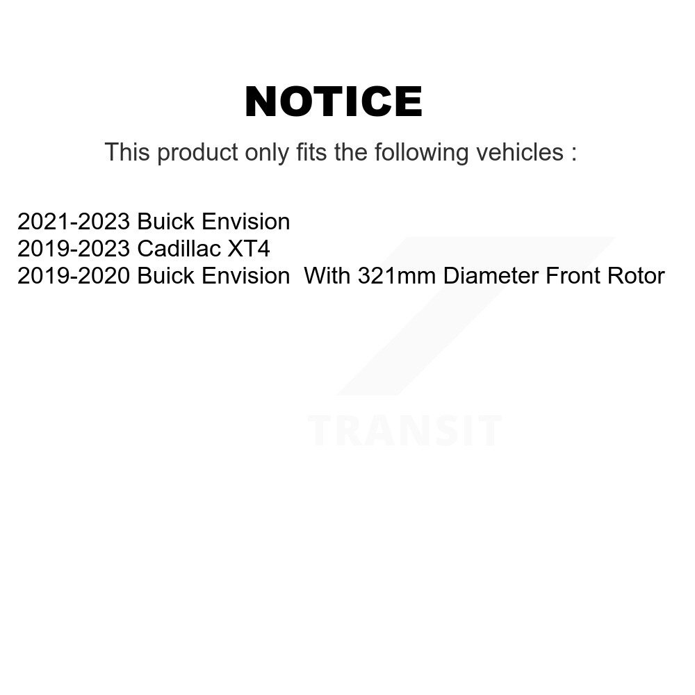 Front Coated Disc Brake Rotor (1 Piece Only) GCR-582455 For Buick Envision Cadillac XT4 - Image 2