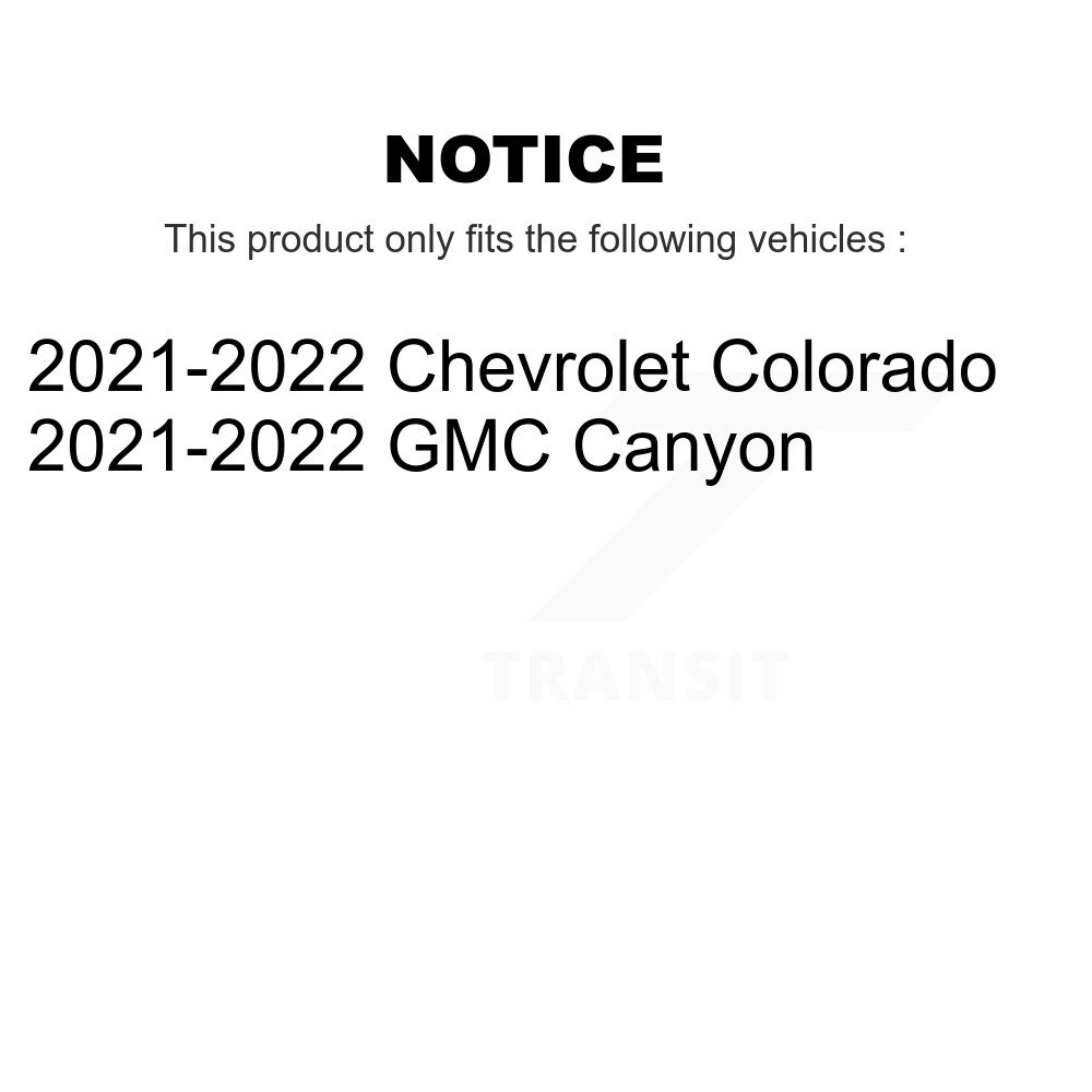 Front Coated Disc Brake Rotor (1 Piece Only) GCR-582733 For 2021-2022 Chevrolet Colorado GMC Canyon - Image 2