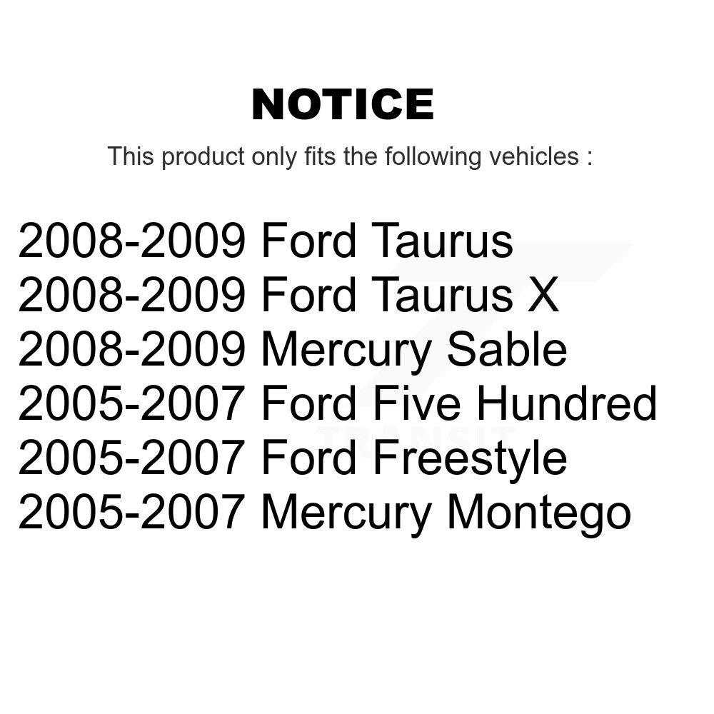 Front Coated Disc Brake Rotor (1 Piece Only) GCR-680282 For Ford Five Hundred Freestyle Taurus X - Image 2