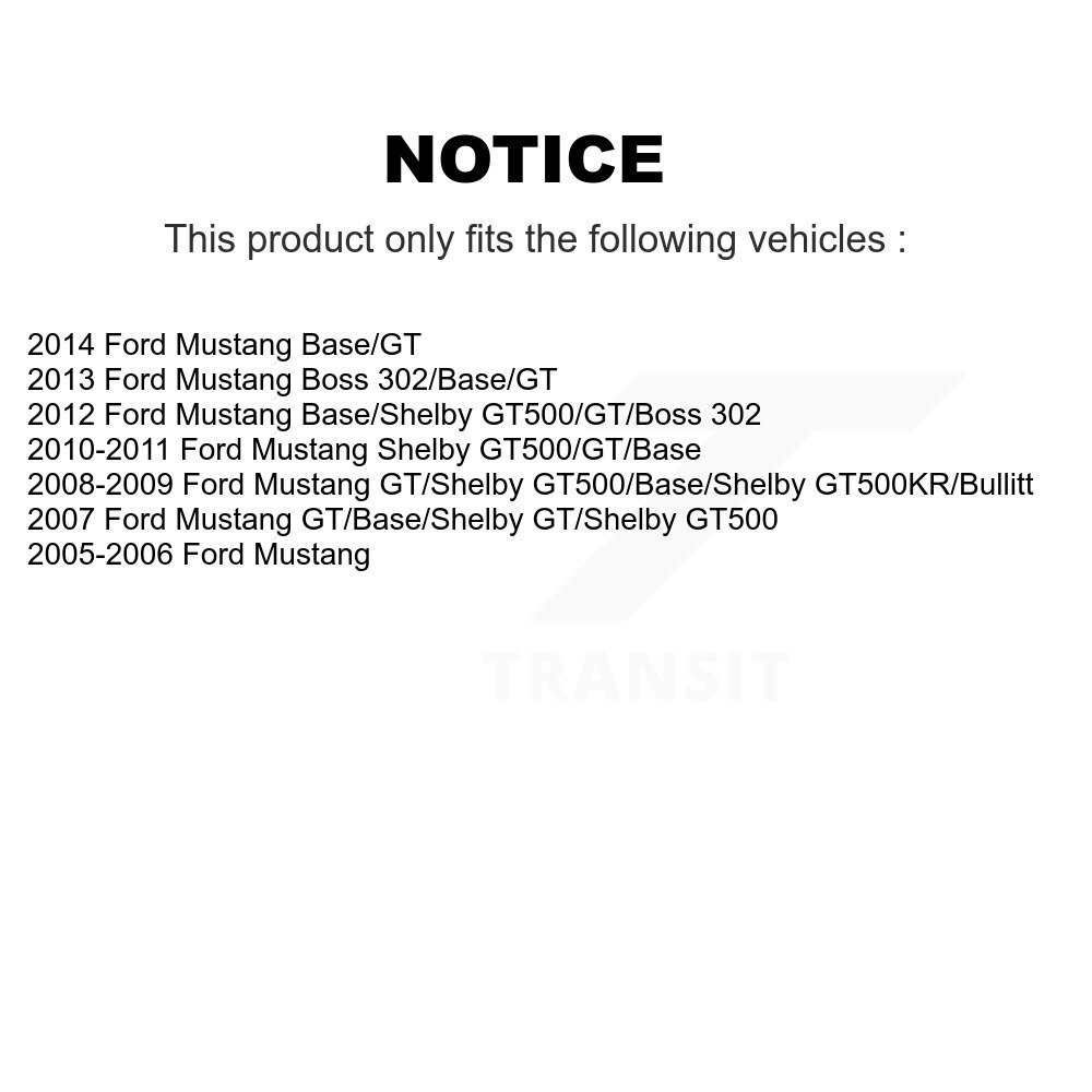Rear Coated Disc Brake Rotor (1 Piece Only) GCR-680318 For Ford Mustang - Image 2