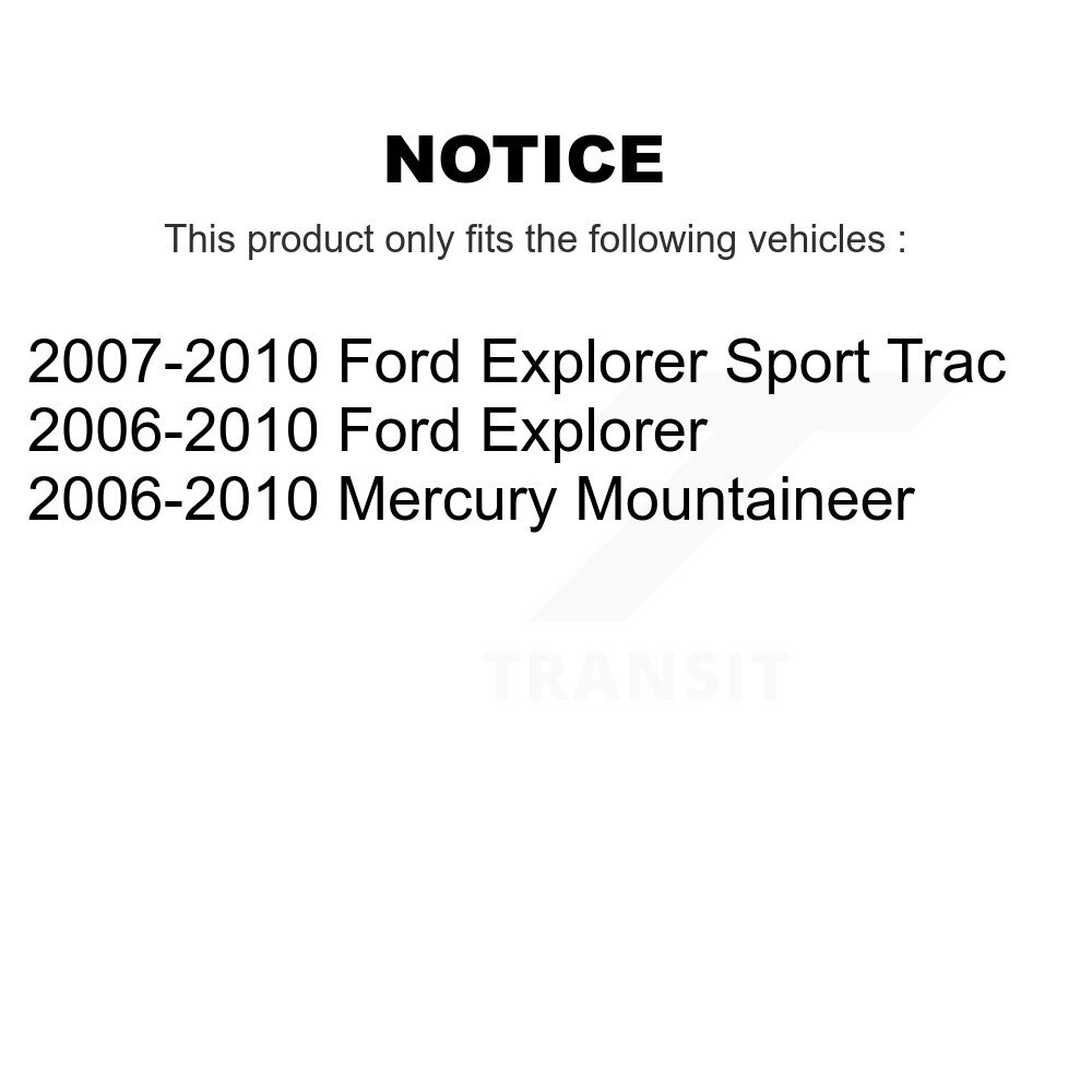 Front Coated Disc Brake Rotor (1 Piece Only) GCR-680416 For Ford Explorer Sport Trac Mercury - Image 2