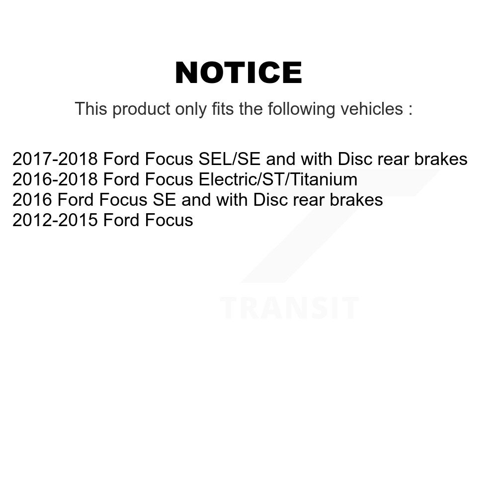 Rear Coated Disc Brake Rotor (1 Piece Only) GCR-680931 For Ford Focus - Image 2
