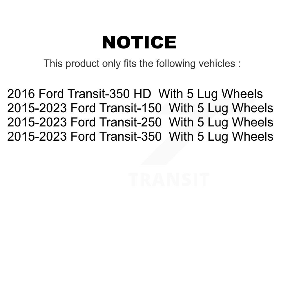 Rear Coated Disc Brake Rotor (1 Piece Only) GCR-681939 For Ford Transit-250 Transit-150 Transit-350 - Image 2